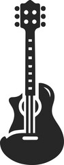 electric guitar icon silhouettes vector illustration