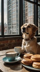 Dog & Coffee T-Shirt Design