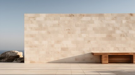 Minimalist Western-Style Outdoor Architecture with Desert Scenery