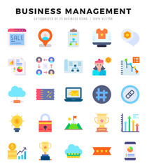 Simple Set of Business Management Related Vector Flat Icons.