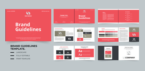 Brand Identity Guideline template or visual identity template design