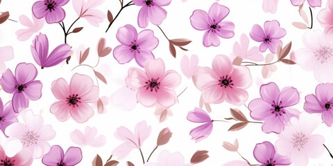 Delicate Watercolor Floral Pattern