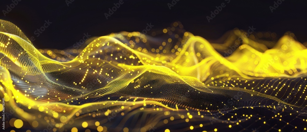 Poster digital technology network connection abstract plexus geometry background