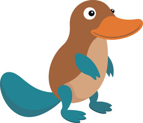 Platypus vector Illustration flat design