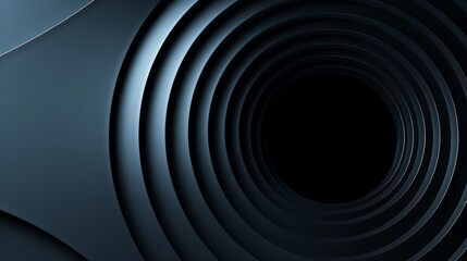 Fototapeta premium Futuristic motif with intersecting circles and ellipses, metallic color scheme, dark background, intricate and sleek, tech-inspired design