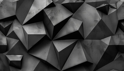 Fototapeta premium Geometric black and white photo with triangle, gray, style, wood, symmetry, and pattern keywords