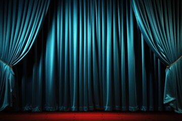 Blue Velvet Stage Curtains