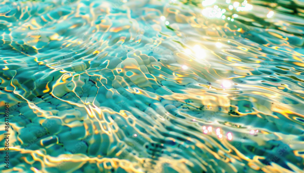 Aufkleber the suns reflection shimmers on the pool, creating a beautiful pattern of light and motion