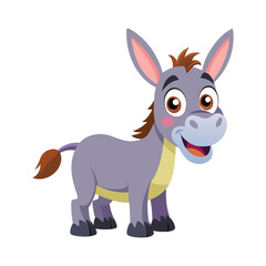 Cartoon happy donkey showing vector