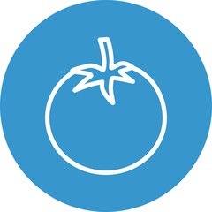 Obraz premium Tomato Line White Circles Multicolor