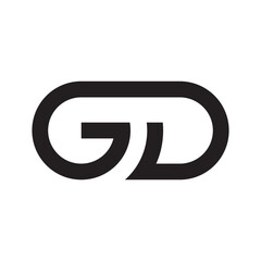 gd letter logo vector icon illustration