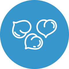 Chickpeas Line White Circles Multicolor