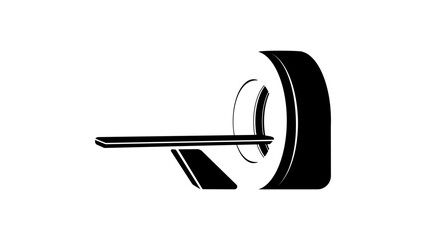 Positron Emission Tomography, black isolated silhouette
