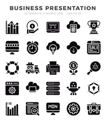 Business Presentation Icon Bundle 25 Icons for Websites and Apps