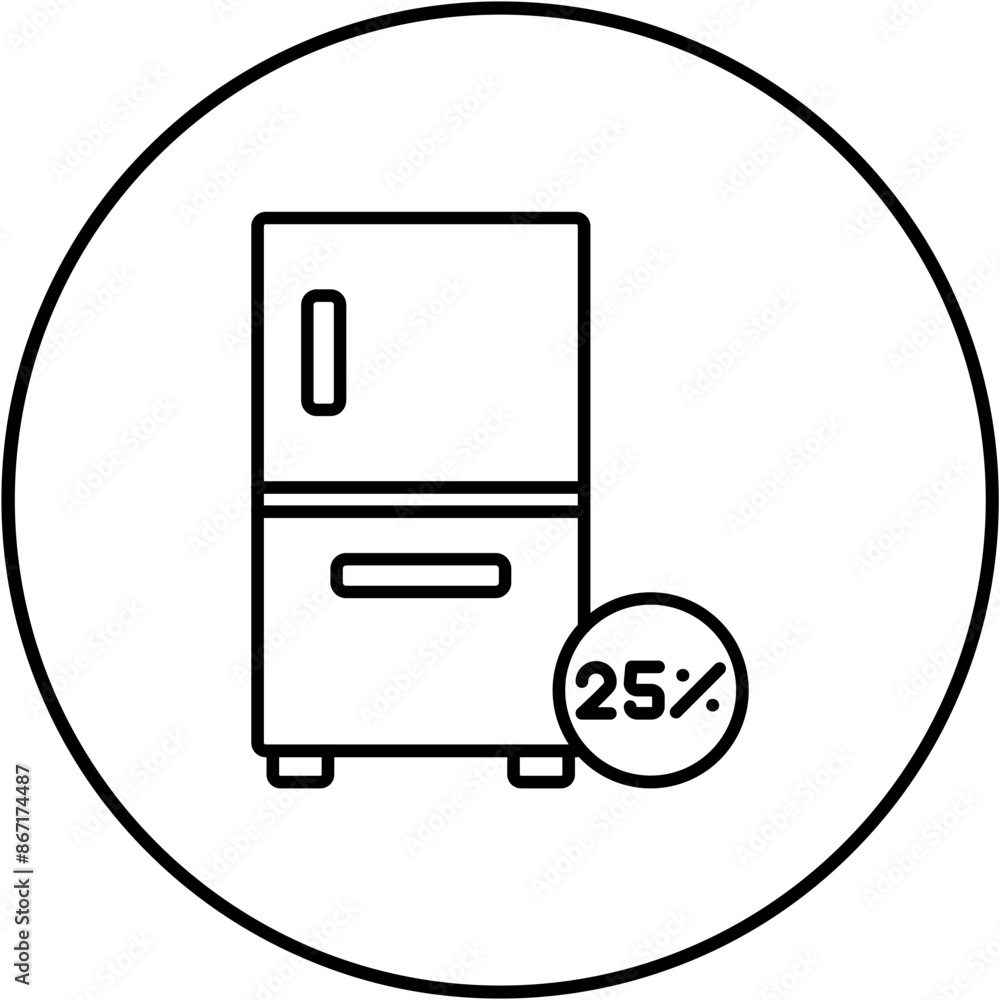 Sticker fridge icon