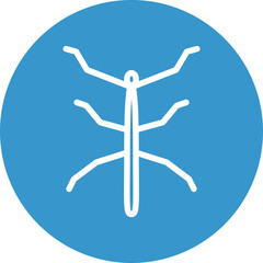 Stick Insect Line White Circles Multicolors