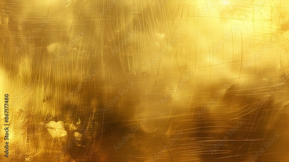 Poster mesmerizing golden abstract background with shimmering light and glowing metallic textures