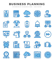 Set of 25 Business Strategy Two Color Icons Pack.