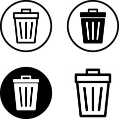 vector icon trash bin button set. dustbin icon vector. recycle  icon vector