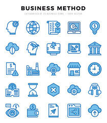 Business Method icons set for website and mobile site and apps.