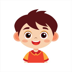 Cartoon kids with different expressions vector