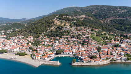 Naklejka premium The historic port of Nafpaktos, Greece