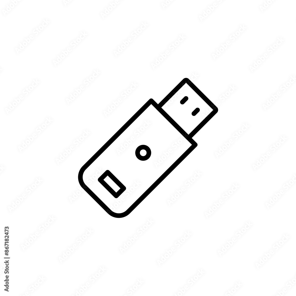 Poster usb pendrive icon set data storage illustrations for technology and computing