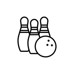 Bowling Icon Set Sport and Leisure Illustrations for Recreation and Entertainment