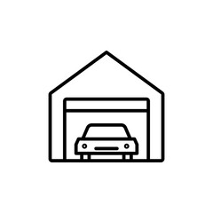 Garage Car Icon Set Vehicle Storage Illustrations for Home and Automotive Projects