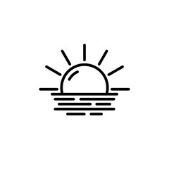 Sunrise Icon Set Morning Illustrations for Nature and Photography Projects