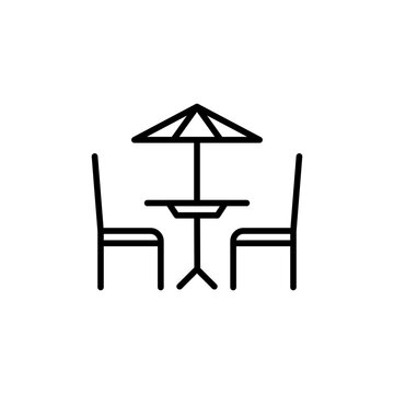recommend clip art: Terrace Icon Set Outdoor Space Illustrations for Architecture and Home Projects