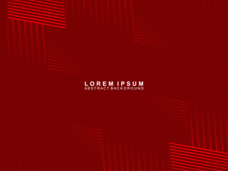 Abstract red glowing geometric lines on red background. Modern shiny gradient red futuristic pattern. Futuristic technology concept, suitable for covers, posters, banners, brochures, websites, etc.