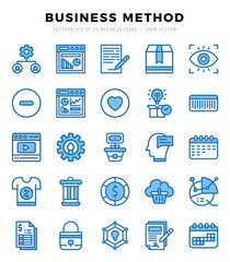 Business Method web icons in Two Color style.