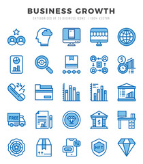 Business Growth icons set for website and mobile site and apps.
