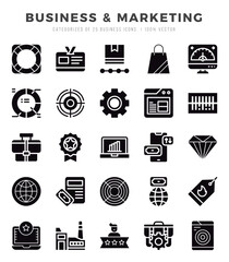 Business & Marketing icons set. Vector illustration.