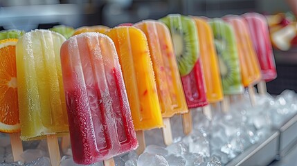 Fruit popsicles: Freeze the juices of various fruits in molds with sticks