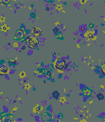 Vintage, Style,  Floral Pattern, Background, Spring Floral, Classic Dainty Floral Seamless Print Design