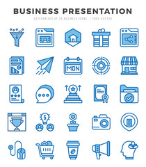 Business Presentation Icon Bundle 25 Icons for Websites and Apps