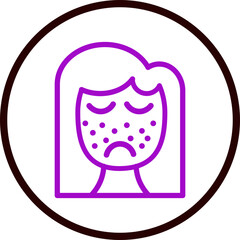 Acne Treatment Line Purple Circle Black