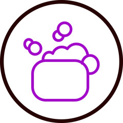 Bath and Shower Products Line Purple Circle Black