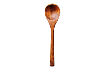 Wooden spoon isolated on transparent background