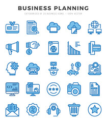 Set of Two Color Business Strategy Icons. Two Color art icon. Vector illustration