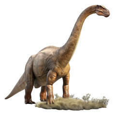 Obraz premium 3d Diplodocus grazing isolated on the white background.