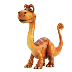 Naklejka premium 3d Cartoon dinosaur isolated on the white background