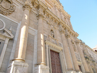 Ornate facade of the New Cathedral in Salamanca.
