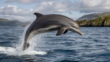 Fototapeta premium dolphin jumping out of water