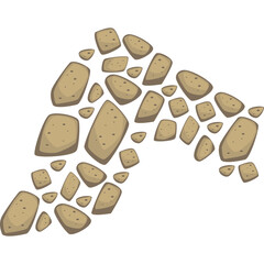 Pathway Stone Paving Pattern