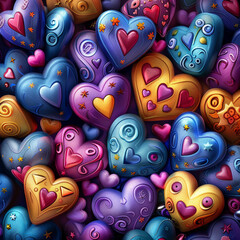 Fototapeta premium collection_of_hearts