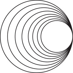 Abstract spiral circle pattern