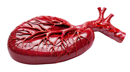 Realistic Human Heart Model with Veins and Arteries in High Detail